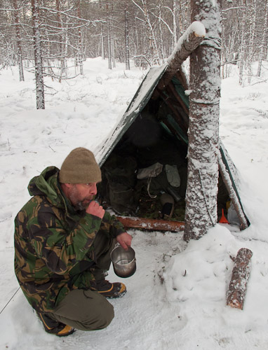 Chris the Cat at Shelter - Ice Raven - Sub Zero Adventure - Copyright Gary Waidson, All rights reserved.