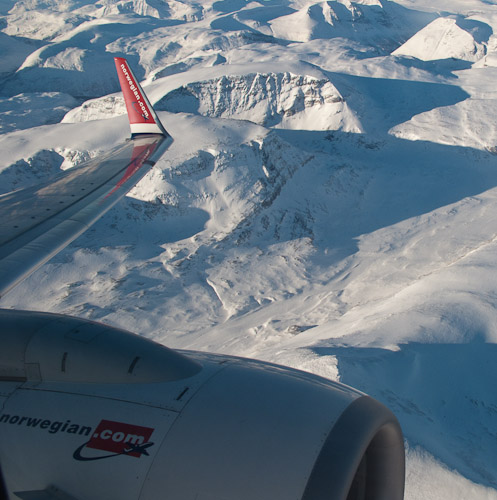 Flying in to Bardufoss - Ice Raven - Sub Zero Adventure - Copyright Gary Waidson, All rights reserved.