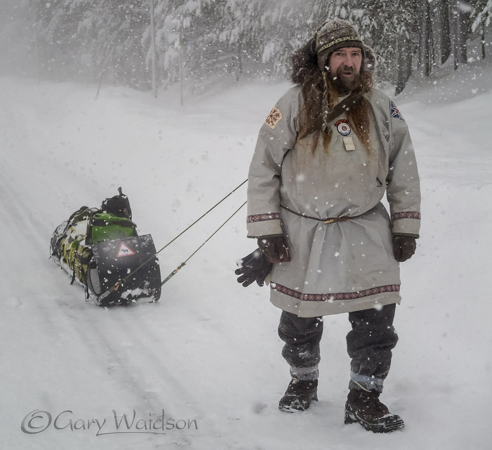 Hauling a Toboggan - Ice Raven - Sub Zero Adventure - Copyright Gary Waidson, All rights reserved.