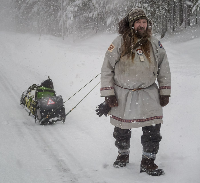 Hauling the Toboggan - Ice Raven - Sub Zero Adventure - Copyright Gary Waidson, All rights reserved.