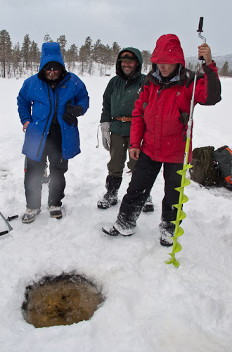 Ice Bowl Drilled Through - Ice Raven - Sub Zero Adventure - Copyright Gary Waidson, All rights reserved.