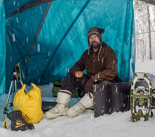 In Jokkmokk Shelter - Ice Raven - Sub Zero Adventure - Copyright Gary Waidson, All rights reserved.