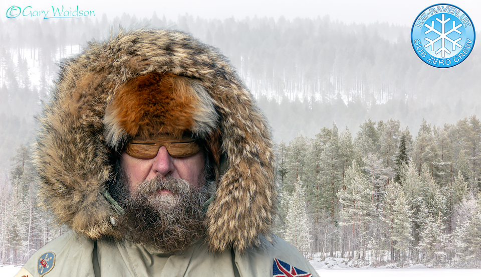 Inuit Style Snow Goggles - Ice Raven - Sub Zero Adventure - Copyright Gary Waidson, All rights reserved.