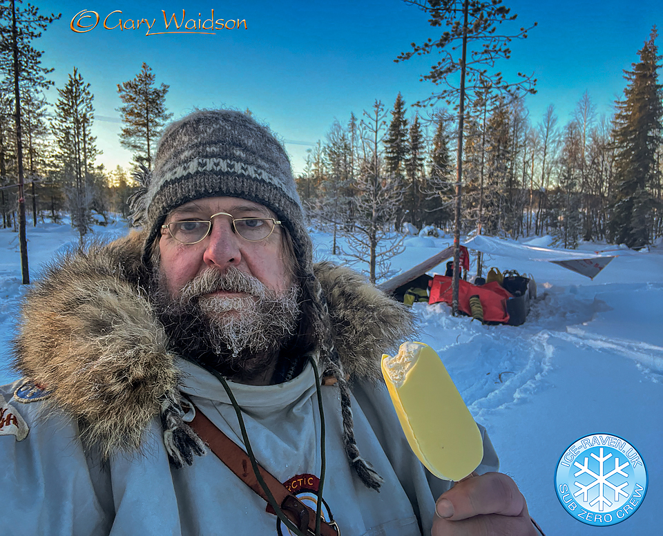 An enery boost - Ice Raven - Sub Zero Adventure - Copyright Gary Waidson, All rights reserved.