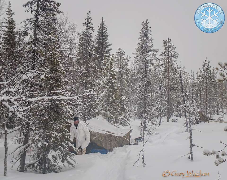 Pete's Smokehouse Shelter - Ice Raven - Sub Zero Adventure - Copyright Gary Waidson, All rights reserved.